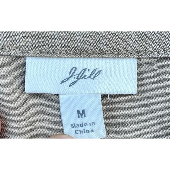 J Jill Women's Brown W/ Pockets Collared Button Down Long Sleeve Jacket, Size‎ M - Picture 4 of 7